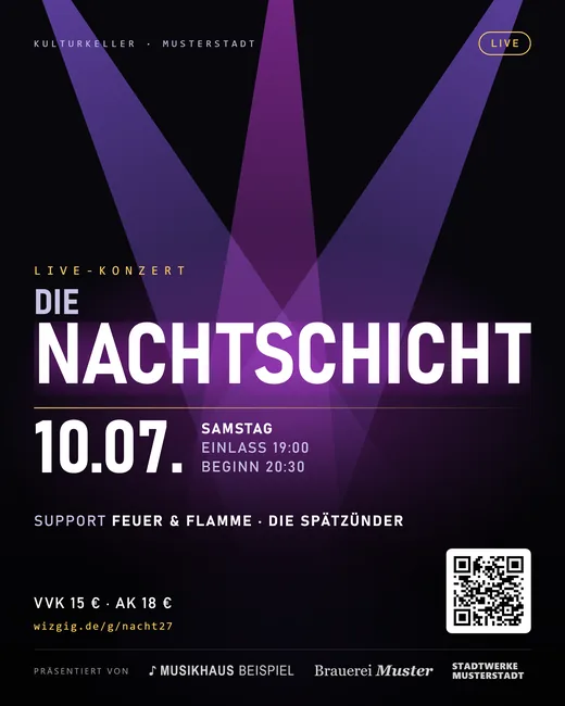 Beispielplakat im Stil Bühnenlicht