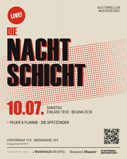 Beispielplakat im Stil Plakatwand